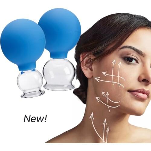 New Rubber Vacuum Cupping Glasses Massage Body Cups Anti Cellulite Cans Face Massage Vacuum Jar Medical Chineses Therapy Cupping