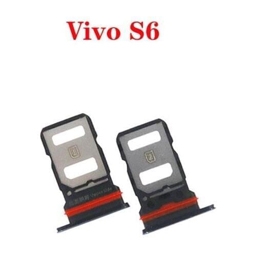 For VIVO S6 Original Sim Cards Adapters SIM Card Holder Tray Slot Replacement Parts