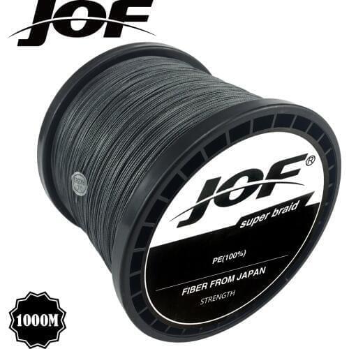JOF 2018 1000M 8 Strands PE Braided Fishing Line 22-88LB 5 Colors Multilament Braid Line for Carp Fishing