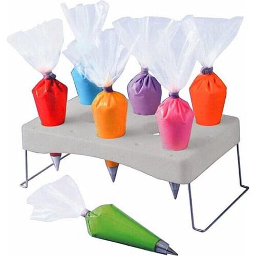 Folding Cake Piping Bag Rack Pastry Bag Stand Piping Bag Holder Cream Work Table Holder Cake Decor Tool Storage for Cream Pastry