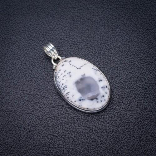 StarGems Natural Dendritic Opal Handmade 925 Sterling Silver Pendant 1.75" E3982