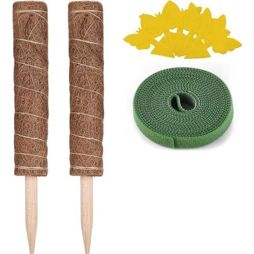 Pole for Climbing Plants 40cm 2 Pack Coir Poles Support Indoor Plants to Grow Upwards Plant Support for Monstera Plants