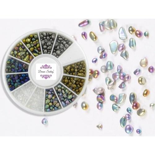 3D Chameleon Nail Stone DIY Glass Rhinestones Unicorn Shining Color Irregular Shape Nail Decorations Accessories 6 Colors