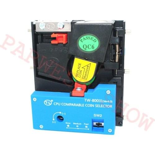 TW-800III Vertical Advanced CPU comparable Coin selector arcade game accessories Vertical Coin validator for Arcade Game