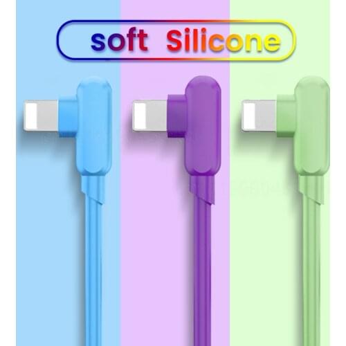 90 Degree Fast Charging USB Charger Cable For iPhone 12 11 Pro Max X XS XR 5 SE 6 6s 7 8 Plus iPad 3m Origin Data Cord Long Wire