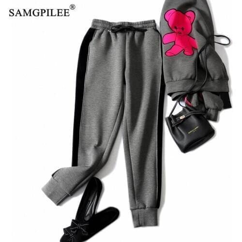 Winter Pants Women 2020 Plus Size Ankle-length Pants Casual Broadcloth Elastic Waist Solid High Pleated Pencil Streetwear Pants