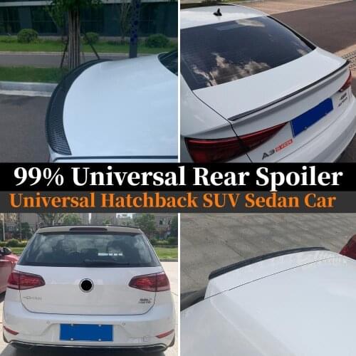 1.2M 1M Universal Sedan Hatchback Car Rear Trunk Lid Car Racing Spoiler Wing PU Mateiral For Golf Mercedes BMW Auit Toyota Honda