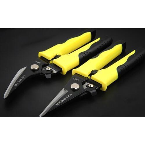 100% Genuine Multifunction Stainless Steel Electrician scissors Manually Shears Groove Cutting Wire and Thin steel Plate