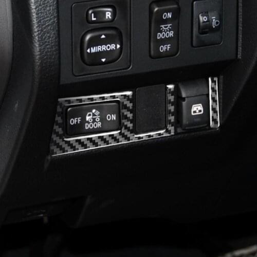 Exquisite 2Pcs Reliable Standard Design Headlamp Switch Cover Carbon Fiber Headlight Panel Sticker Protective