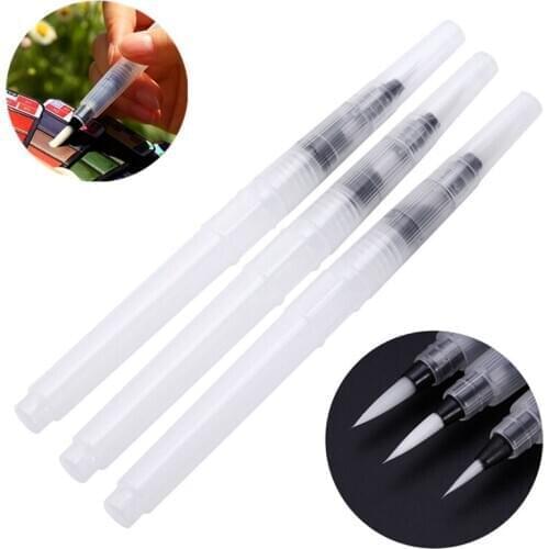 3pcs S M L Size Soft Brush Pen Ink Water Color Calligraphy Art Beginner Painting Reusable Solid Powdered Pigment Watercolor Pens