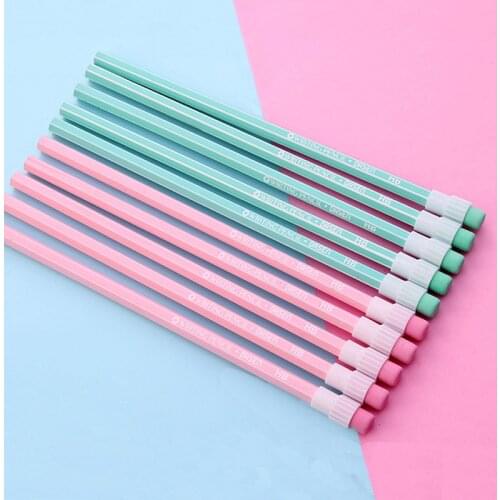4pcs fresh and simple HB wooden pencil sketch painting study office writing pen meets European standard