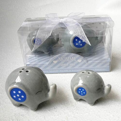 60pcs=30box cerami elephant salt and pepper shaker sets wedding baby showers party favors and giveaway gifts