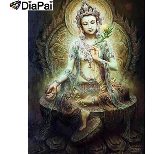 DIAPAI Diamond Painting 5D DIY 100% Full Square/Round Drill "Religious Buddha" Diamond Embroidery Cross Stitch 3D Decor A22745