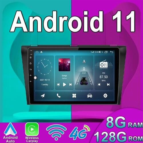 Carplay Android 11 9" CAR For For Mazda 3 BK Mazda3 2004-2009 Car Radio Multimedia Video Player