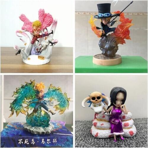 Anime One Piece Ace Sabo Boa Hancock Marco Donquixote Doflamingo Gaara GK PVC Action Figure Statue Collectible Model Toys Doll