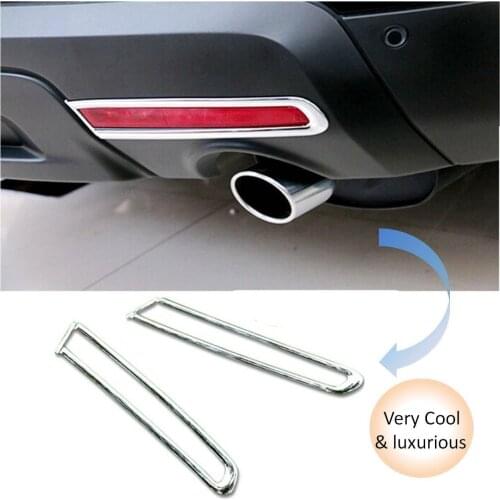 Car accessories for Ford Explorer 2011 - 2015 Chrome Rear Tail Fog Light Lamps Cover Trim 2pcs