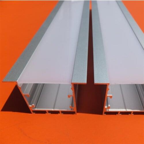 Free Shipping Hot Selling Big Size Recessed Aluminum Led Profile for Led Strip Light/Led Aluminum Lamp Housing 2m/pcs 50m/lot