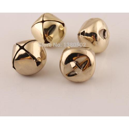 20pcs/lot 19mm large bell jingle bells light gold color iron metal DIY ornament Making Christmas Tree Decoration