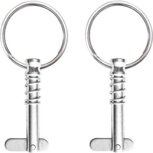 2/4 Pack Quick Release Pin 1/4" Diameter w/Drop Cam & Spring, Full 316 Stainless Steel, Bimini Top Pin, Marine Hardware, All Par