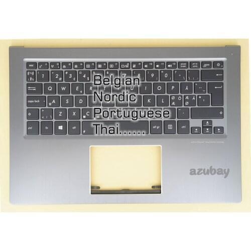 Belgian Nordic Swedish Norwegian Danish Portuguese Thai Keyboard Palmrest Case Top Cover For Asus UX302L UX302LA UX302LG Backlit