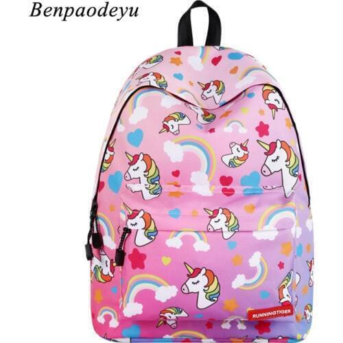 Children School Bags 3D Printing Unicorn Backpack Kids School Backpacks for Teenage Girls Women Backpack Laptop Travel Bags