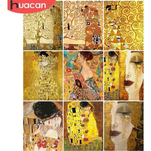 HUACAN Oil Painting By Numbers Girl Figure Acrylic On Canvas DIY Frame Wall Art Picture By Numbers Lover For Living Room