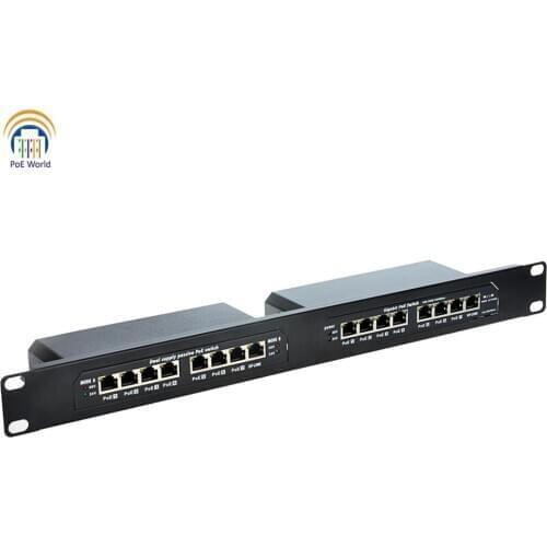 POE World Ethernet switch 10/100/1000mbps poe switch 48V 24V modeA modeB rack-mount connector 1 uplink 7 poe port