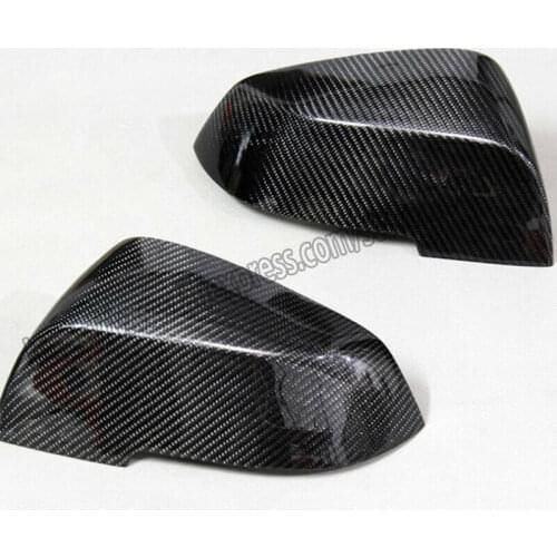 2PCS For BMW F20 F30 F32 F33 E84 Real Carbon Fiber Rearview Mirrors Cover 2012-2019