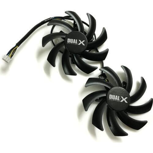 2pcs/lot RX 480/470 Graphics 4Pin 85mm fans 0.35A VGA Cooler Fan For XFX R9 390/390X 8G RX480 RX470 Video Card cooling