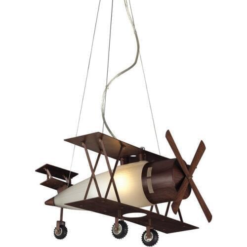 Elk Lighting Biplane Fighter Satin Nickel Pendant Lights For Kids Children Boy Bedroom Pendant Lamp Lighting Suspension PL278