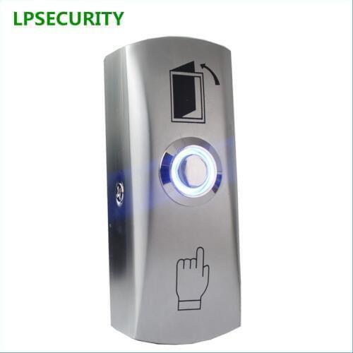 LPSECURITY 10pcs 12V Access control exit button door open exit switch door release with LED light stainless steel door button