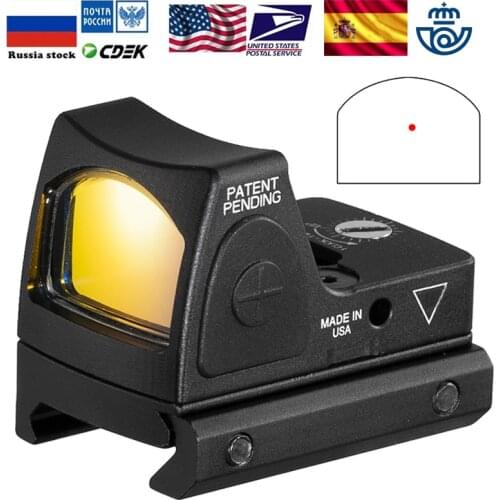 Drop Shipp 3.25 MOA Red Dot Sight Collimator Glock 19 Reflex Scope Hunting Adjustable LED Low Picatinny Rail Mount RM06-C-700673