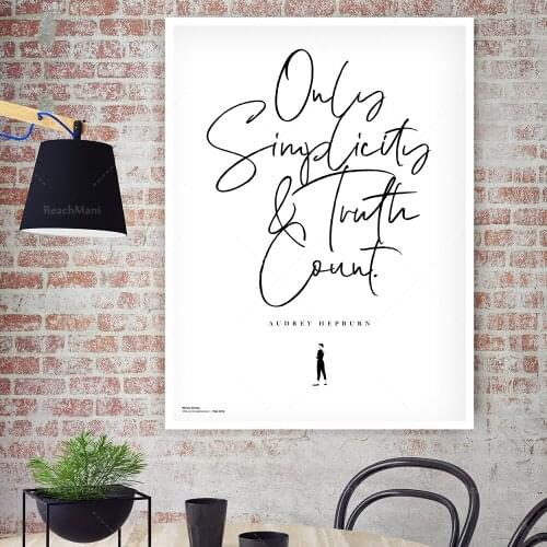 Fashion Style Eat Breakfast Cool Fancy Script Classic Movie Poster Art Print Font Print Poster