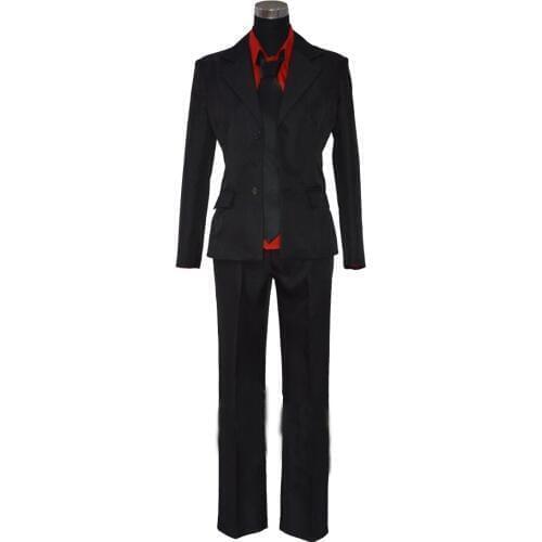 2019 New Cos Akabane Karuma Anime Assassination Classroom Cosplay Halloween Black Battle Dress Full Set