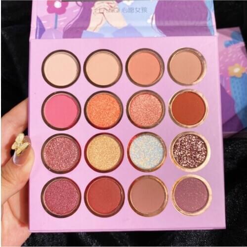 Maquillage Eyeshadow Palette 16 Color Shimmer Matte Glitter EyeShadow Pallete Pigmented Metallic Diamond MakeUp Palette Cosmetic