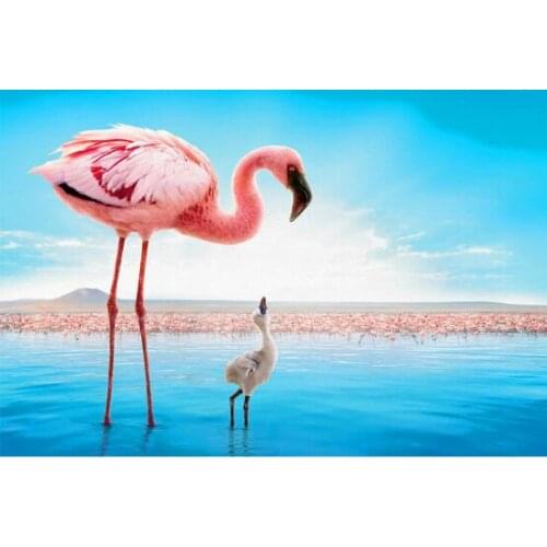 Flamingo Love The wooden puzzle 1000 pieces ersion jigsaw puzzle white card adult childrens educational toys