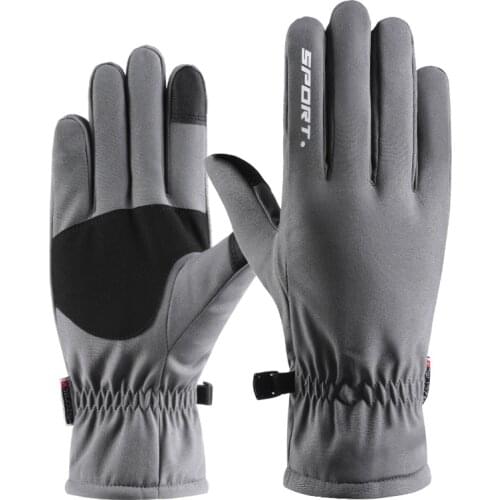 Men Outdoor Sport Fitness Non Slip Cycling Glove Winter Plus Plush Thick Warm Touch Screen Windproof Waterproof Ski Mitten F3