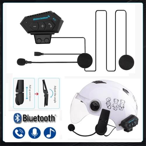 Motorcycle Bluetooth 4.2 Helmet Earphone Handsfree Telephone Call Kit Stereo Anti-Interference For Full Face/Half Helmet
