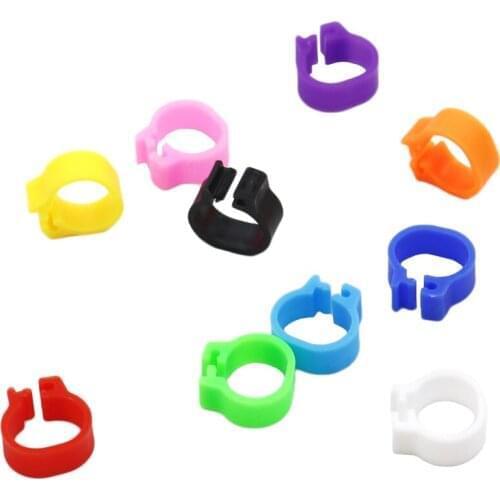 Bird Plastic Clip Rings Pigeon Colored Foot Ring 10 Colors Pigeon Supplies Inner Diameter 10MM Pigeon Dove Quail Foot Ring