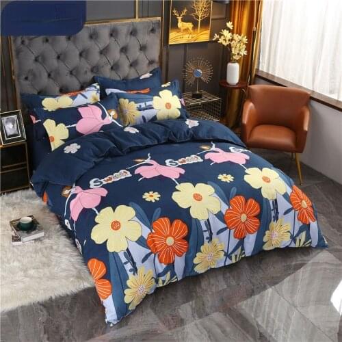 Thickened machine washable bedding, home matted cartoon quilt cover,one-piece quilt cover double quilt cover student quilt cover