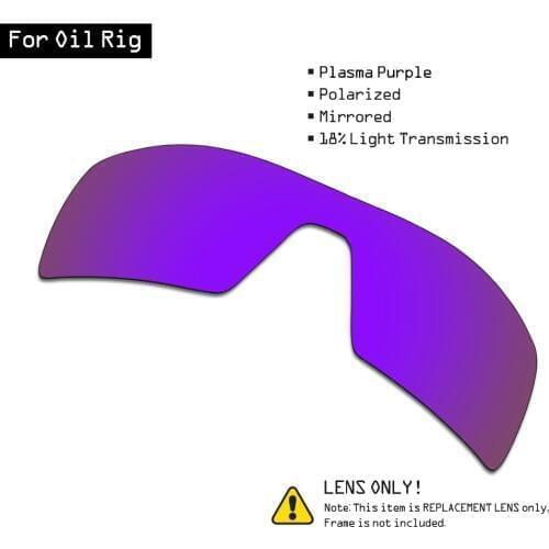 SmartVLT Polarized Sunglasses Replacement Lenses for Oakley Oil Rig - Plasma Purple