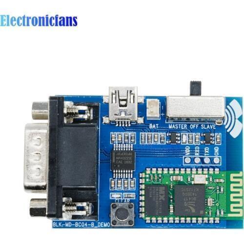 RS232 Bluetooth Serial Adapter Communication Master-Slave 2 Modes 5V Mini USB Bluetooth Serial Port Profile BC04-B