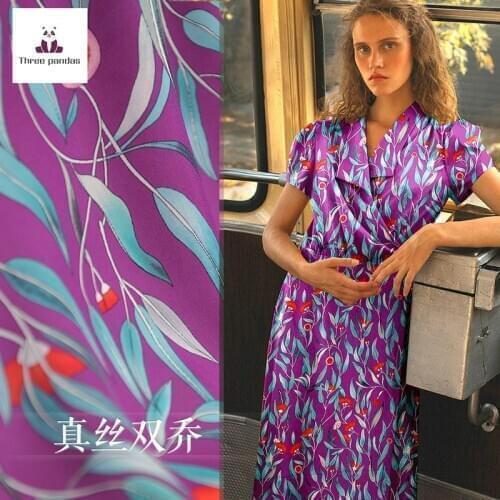 Mulberry silk double joe fabric cloth per meter 18mm width 138cm soft womens clothing dress shirt fabric alibaba express