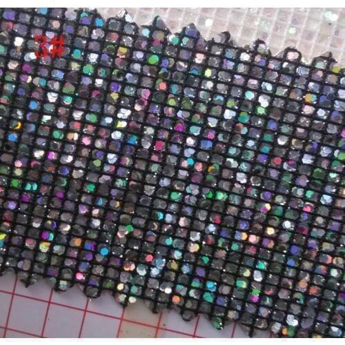 Synthetic PVC Small square glitter fabrics leather material 91CM*137CM per yard