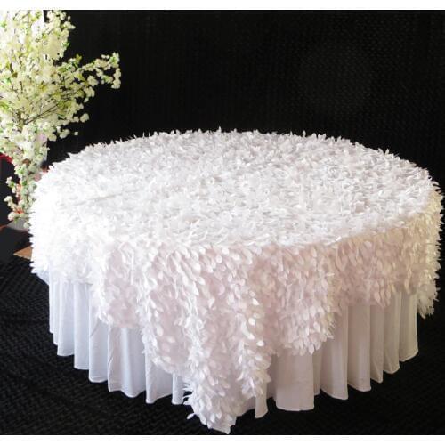 10 PCS 3D Leaf Table Overlay 85" 90" Square 3D Leaf Petal Table Cloth Overlay Customized Petal Table Cloth Free Shipping
