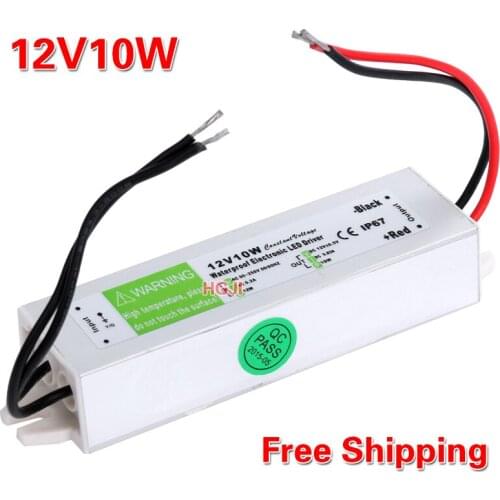 AC90V- 220V to dc 12V Led driver waterproof IP67 Power Supply lighting Transformer 12v10W for led strip Lights Free Shipping