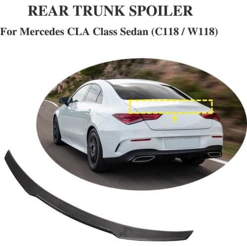 Rear Back Trunk Spoiler Boot Lip Wing Spoiler For Mercedes-Benz CLA Class W118 2019 2020 Carbon Fiber Car Accessories
