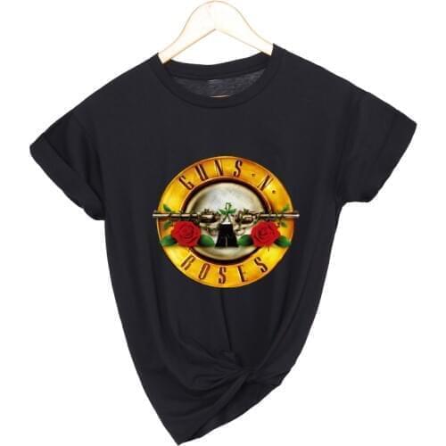 GUNS and Roses rock band T Shirt women cotton oversized streetwear t-shirt female punk summer tops women clothing dropshipping