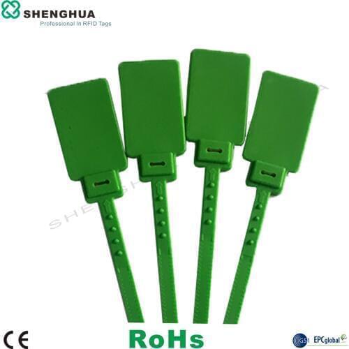 10pcs/pack high security electronic seal waterproof passive uhf nfc rfid cable tie tag for luggage tracking