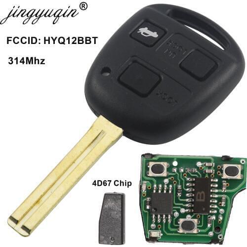Jingyuqin 314Mhz 3Buttons Remote key For Lexus RX330 2004-2006 RX350 2007-2009 LS430 ES330 SC430 Fit Toyota HYQ12BBT Chip 4D67